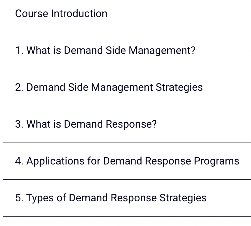Course curriculum